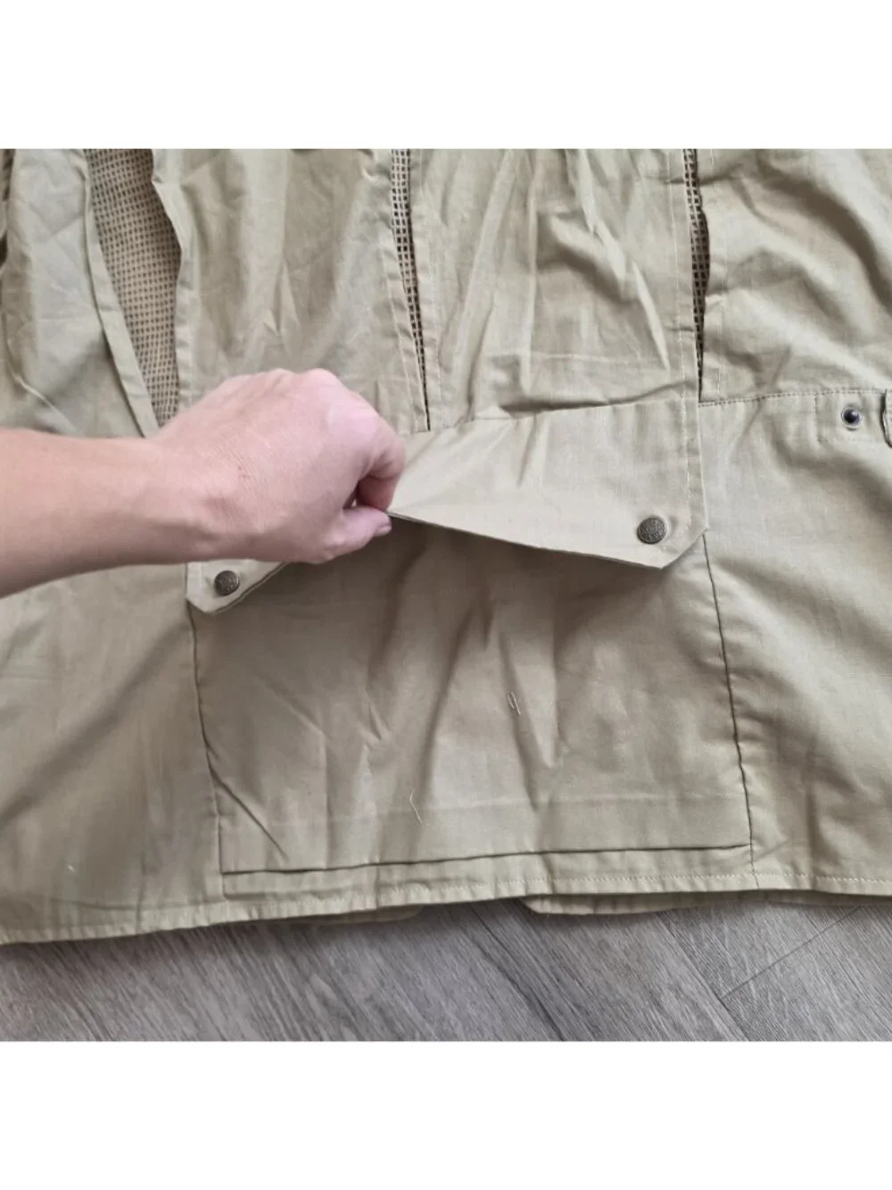 Humvee Adventure Gear 2XL Khaki Multi-Pocket Fishing Vest pockets Utility vest